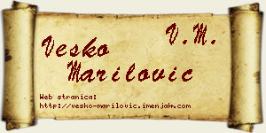 Vesko Marilović vizit kartica